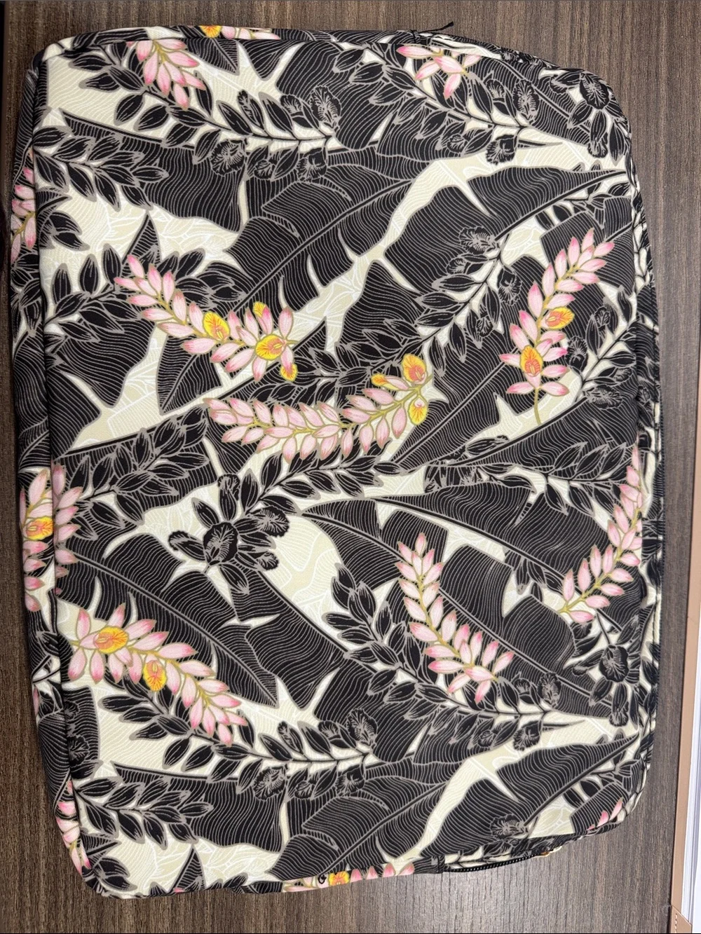 Lexbreezy Floral Black & Pink Laptop Sleeve
